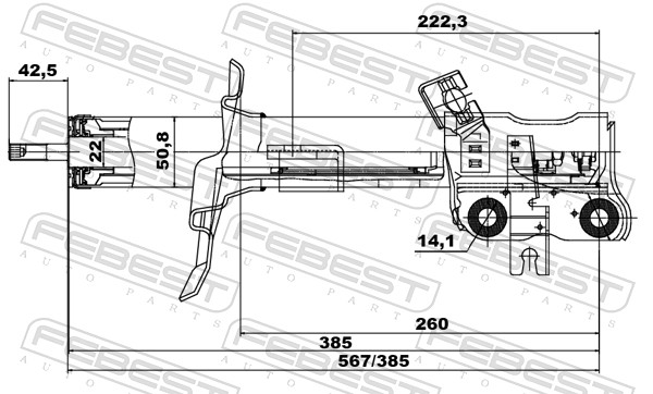 Shock Absorber - 02660803FR FEBEST