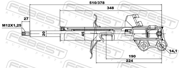 Shock Absorber - 02666609FR FEBEST
