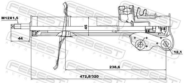 Shock Absorber - 02666689FR FEBEST