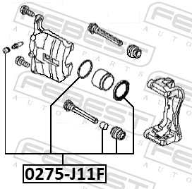 Kit riparazione, Pinza freno - 0275-J11F FEBEST