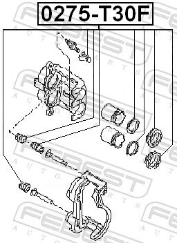 Repair Kit, brake caliper - 0275-T30F FEBEST