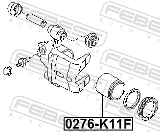 Piston, brake caliper - 0276-K11F FEBEST