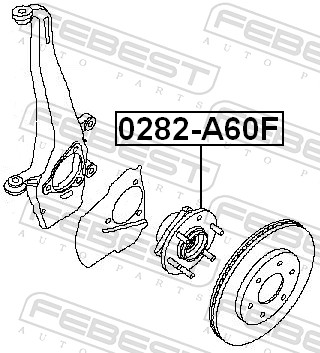 Wheel Hub - 0282-A60F FEBEST