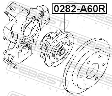 Wheel Hub - 0282-A60R FEBEST