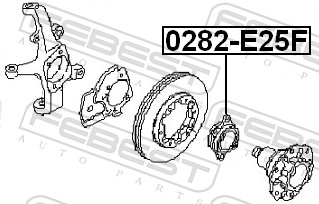 Mozzo ruota - 0282-E25F FEBEST