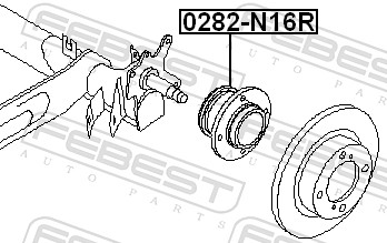 Wheel Hub - 0282-N16R FEBEST