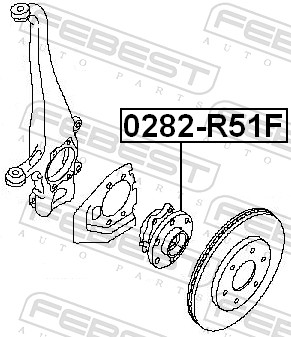 Wheel Hub - 0282-R51F FEBEST