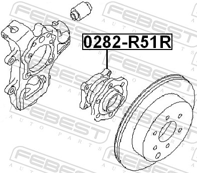 Wheel Hub - 0282-R51R FEBEST