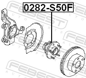 Wheel Hub - 0282-S50F FEBEST
