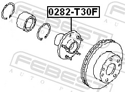 Wheel Hub - 0282-T30F FEBEST
