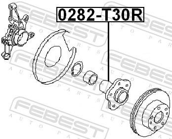 Wheel Hub - 0282-T30R FEBEST