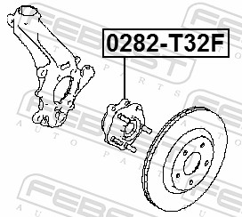 Wheel Hub - 0282-T32F FEBEST