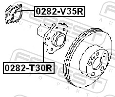 Wheel Bearing Kit - 0282-V35R FEBEST