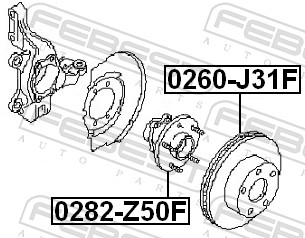 Wheel Hub - 0282-Z50F FEBEST