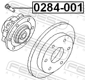 Wheel Stud - 0284-001 FEBEST