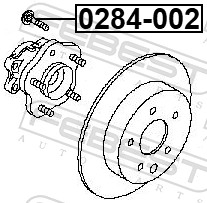 Wheel Stud - 0284-002 FEBEST