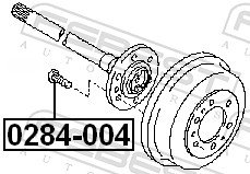 Wheel Stud - 0284-004 FEBEST