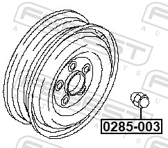 Wheel Nut - 0285-003 FEBEST