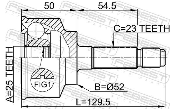 Joint Kit, drive shaft - 0310-047 FEBEST