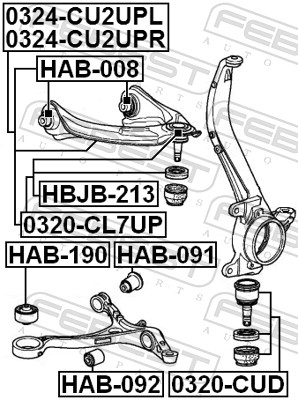Ball Joint - 0320-CUD FEBEST