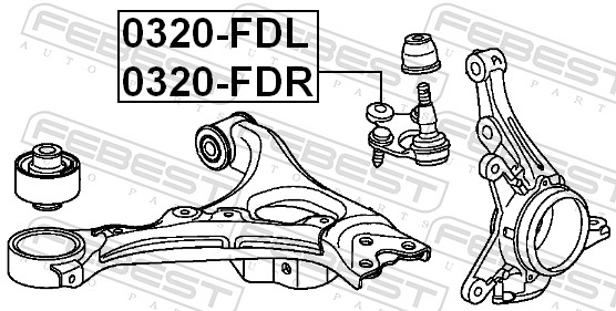 atramos/vairo trauklė - 0320-FDL FEBEST