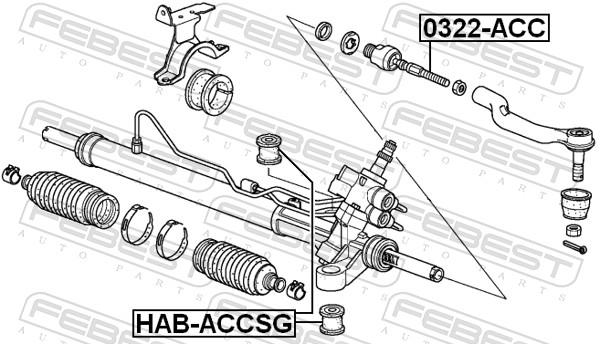 Inner Tie Rod - 0322-ACC FEBEST