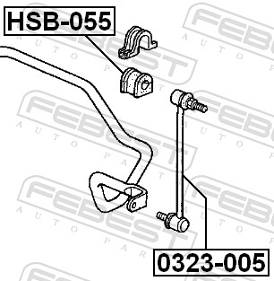 šarnyro stabilizatorius - 0323-005 FEBEST