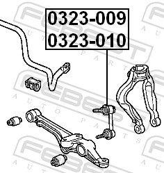 Rod/Strut, stabiliser - 0323-009 FEBEST