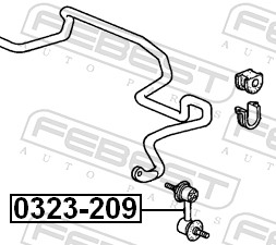 Rod/Strut, stabiliser - 0323-209 FEBEST