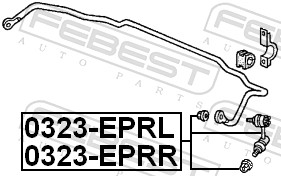 Rod/Strut, stabiliser - 0323-EPRR FEBEST