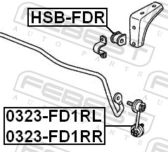Rod/Strut, stabiliser - 0323-FD1RL FEBEST