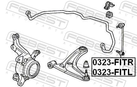 Rod/Strut, stabiliser - 0323-FITR FEBEST
