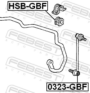 Rod/Strut, stabiliser - 0323-GBF FEBEST