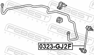 Rod/Strut, stabiliser - 0323-GJ2F FEBEST