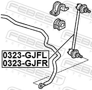 Rod/Strut, stabiliser - 0323-GJFR FEBEST