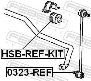 Rod/Strut, stabiliser - 0323-REF FEBEST