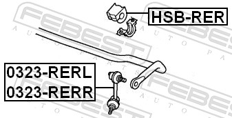 Rod/Strut, stabiliser - 0323-RERL FEBEST