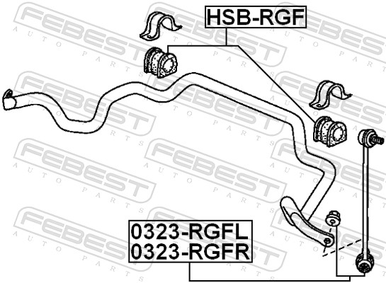 Asta/Puntone, Stabilizzatore - 0323-RGFR FEBEST