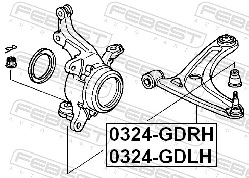 Track Control Arm - 0324-GDLH FEBEST