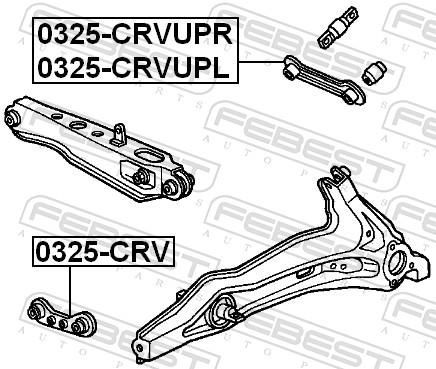 Track Control Arm - 0325-CRVUPR FEBEST