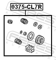 Repair Kit, brake caliper - 0375-CL7R FEBEST