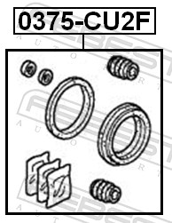 Ремкомплект, тормозной суппорт - 0375-CU2F FEBEST