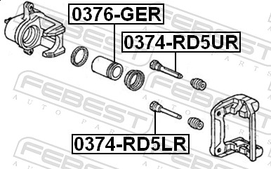 Поршень, корпус скобы тормоза - 0376-GER FEBEST