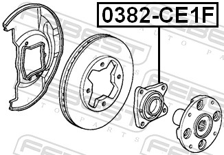 Wheel Hub - 0382-CE1F FEBEST