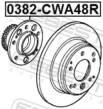 Wheel Hub - 0382-CWA48R FEBEST