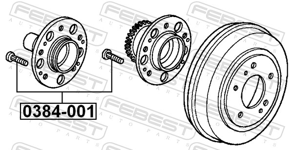 Wheel Stud - 0384-001 FEBEST
