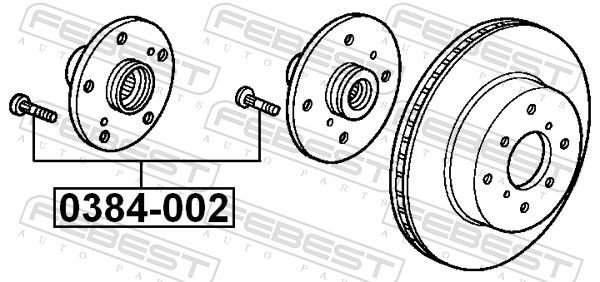 Wheel Stud - 0384-002 FEBEST