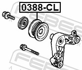 Deflection/Guide Pulley, V-ribbed belt - 0388-CL FEBEST