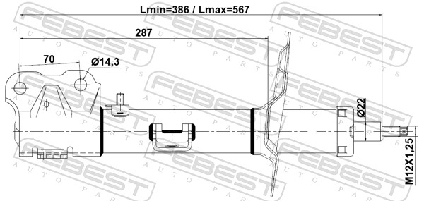 Shock Absorber - 04110-005FL FEBEST