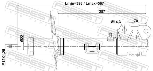 Shock Absorber - 04110-005FR FEBEST